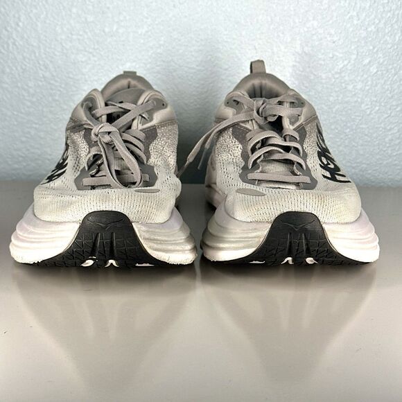 Hoka One One Bondi 8 Men's Gray 9 2E Running Cushioned Lightweight Gym Shoes - Picture 2 of 16